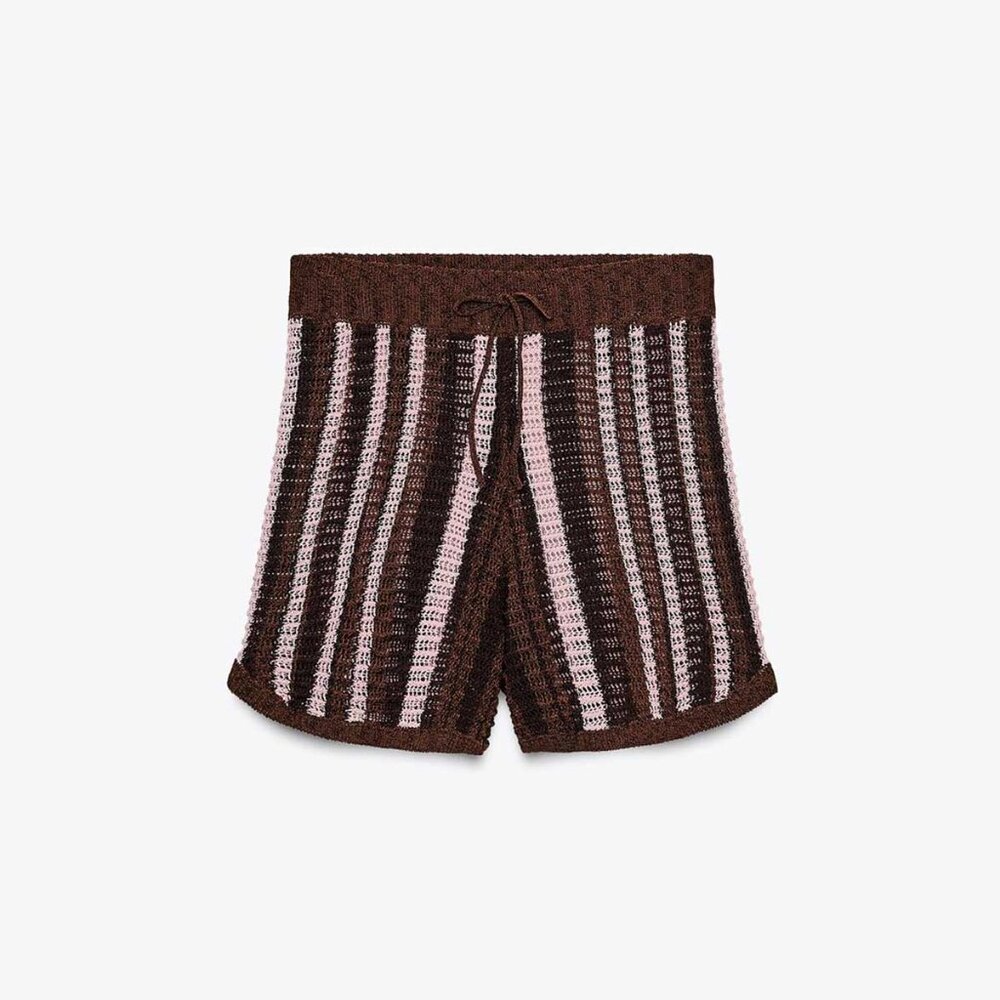 Zara Knit Shorts (Multicolored Stripe) - Picture 3 of 4